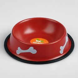 Пижон / Dude / Underwire Bowl, Iron, Non-slip Base, 150 ml, Red