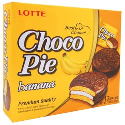 LOTTE / Cookies "Choco Pie Banana" glazed, 12 pcs. x 28 g 336 g