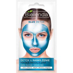 Cleaning a metal mask for dry and sensitive skin, DETOX BLUE BIELENDA, BIELENDA, 8G