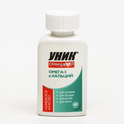 O'VIE / Unique, Omega-3 & Calcium, 60 Capsules