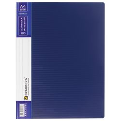 Pasta de 20 pastilhas BRAUBERG "Contract", azul, pastilhas anti-reflexo, 0,7 mm, classe executiva