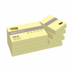 POST-IT / Self-adhesive blocks (stickers) Basic 38x51 mm, SET 12 pcs. 100 sheets each, yellow