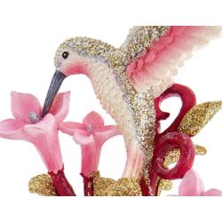 Kurts Adler / Giocattolo dell'albero di Natale "Colibrì su un ramoscello bordeaux", 9,5 cm