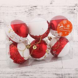 Зимнее волшебство / Set of balls d-6 cm 6 pcs "Star belt"