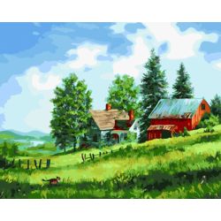 Опт-картина / Tranh theo số 40x50 Góc làng