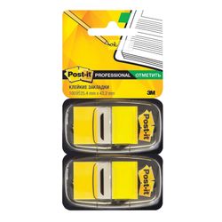 Bookmark adhesive POST-IT Professional, plastic, 25mm, 100 pieces, yellow