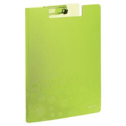The clipboard LEITZ "WOW" with top clamp and cover, A4, 330х230 mm, Polyphemus, green
