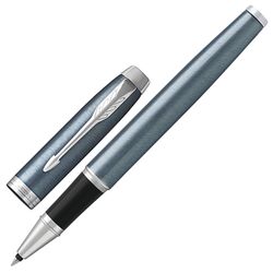 Rollerball pen PARKER "IM Core Light Blue Grey CT", building of gray-blue lacquer, chrome, black
