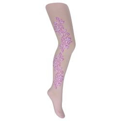 Tights with a pattern "Clematis"