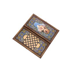 GamesDealer / Backgammon + Dame "Syria Taj Mahal" klein (Russland, Holz, 40x20x4 cm)