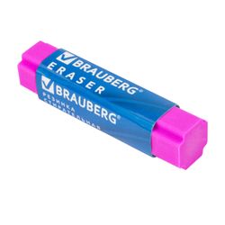 Eraser BRAUBERG "X-Erase", 68х15х15 mm, color assorted, ECO-friendly PVC