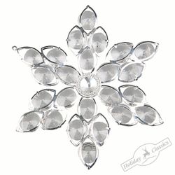 Holiday Classics / Christmas tree decoration "Snowflake" Crystal drops ", 6 pcs