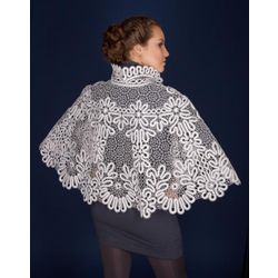 Снежинка / Snowflake / Women's lace drape with trapezoidal shape
