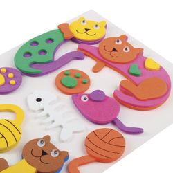 Stickers from EVA "Cat and mouse", 10 PCs., assorted, TREASURE ISLAND