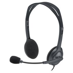 LOGITECH / Fones de ouvido com microfone (fone de ouvido) H111, com fio, 1,8 m, com fita para a cabeça, prata