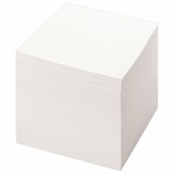 STAFF / Not glued block for notes, cube 9x9x9 cm, whiteness 70-80%