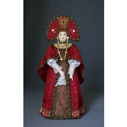Потешный промысел / Porzellan-Souvenirpuppe "Russische Schönheit in festlicher Tracht"