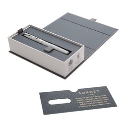 Rollerball pen PARKER "Sonnet Premium Metal&Pearl Lacquer CT", building pearl lacquer palladium details, black