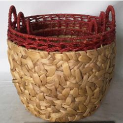 Wicker basket, 3 pieces