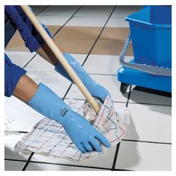 MAPA / Vital Eco 117 latex gloves, cotton sputtering, size 9 (L), blue