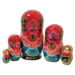 Matryoshka "three summer" 5 dolls