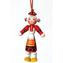 Souvenir doll Girl in Russian folk costume of Smolensk province