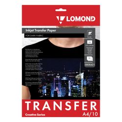 LOMOND / Thermal transfer paper for dark fabrics, A4, 10 pcs., 140 g / m2