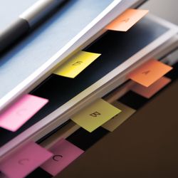 Bookmark adhesive POST-IT Study, plastic, 12 mm 4 colours x 24 PCs.