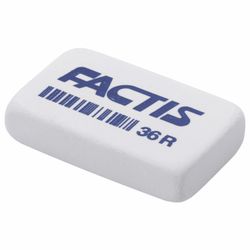 Eraser FACTIS 36 R (Spain), 40х24х9 mm, white, rectangular, soft, synthetic rubber