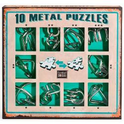 GamesDealer / Juego verde de 10 Puzzles de Metal