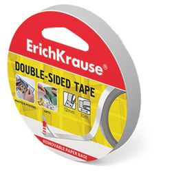 ERICH KRAUSE / Double-sided adhesive tape 12 mm x 10 m, PAPER BASE