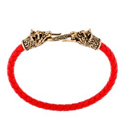 Кудесы / Bracelet "Wolves", red