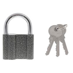 The padlock, 70 mm wide, cast iron, arch d-10 mm, English, 3 keys, SIBBTECH, WN2-M1