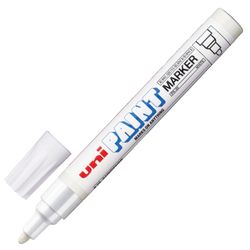 Pennarello a vernice UNI (Giappone) "Paint", 2,2-2,8 mm, BIANCO, base nitro, corpo in alluminio