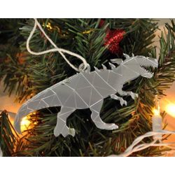 Ленивые Бобры / Lazy Beavers / Mirror Christmas tree toy "Tyrannosaurus"
