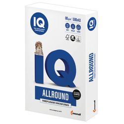 IQ / Office paper LARGE FORMAT (297x420 mm), A3, class "B", ALLROUND, 80 g / m2, 500 sheets, whiteness 162% (CIE)