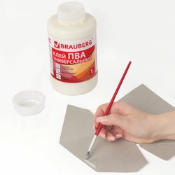 PVA glue BRAUBERG, 1 kg, universal (paper, cardboard, wood)