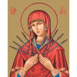 Опт-картина / Painting by numbers 40x50 Holy Mother of God
