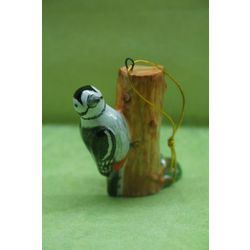 Ярославская майолика / Christmas tree toy "Woodpecker"