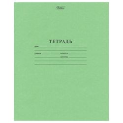 HATBER / Notebook GREEN cover 12 sheets, large cage with margins, offset / 20 pcs.