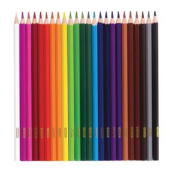 Crayons PYTHAGORAS "GIRAFFE", 24 colors, plastic, classic sharpened