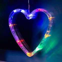 Luazon Lighting / Garland "Fringe" with attachments "Heart"