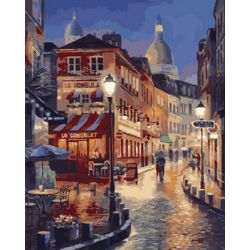 Опт-картина / Sayılara göre boyama 40x50 Akşam caddesi