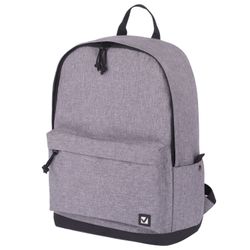 Backpack BRAUBERG universal, city size, "Grey Melange", with protection from moisture, 43х30х17 cm