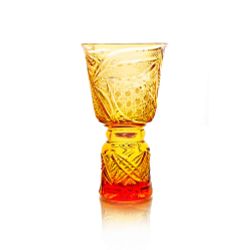 Гусевской Хрустальный завод / Crystal vase for flowers "Ringing" amber