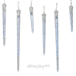 Kaemingk / Ghirlanda LED Melting Icicles 6 pz, 76 lampade LED bianco freddo, PVC trasparente, IP44