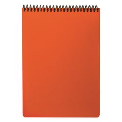 BRAUBERG  / Notebook "Metropolis" ORANGE, 80 sheets A5, plastic spiral, plastic cover, cage