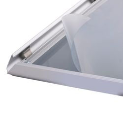 Frame rack for advertising LARGE FORMAT (297x420 mm), A3, aluminium, clamping hand, BRAUBERG