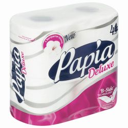 PAPIA / Toilet paper DELUXE white, 4-ply (4x16 m), solder 4 pcs.