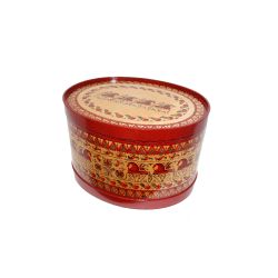 Беломорские узоры / Wooden box with lid "Mezenskaya Rospis" oval-27.5 cm